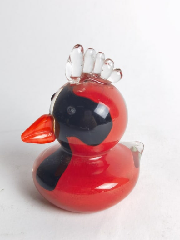 Vintage Dynasty Gallery Red Cardinal Glass Paperwe (1 of 4)