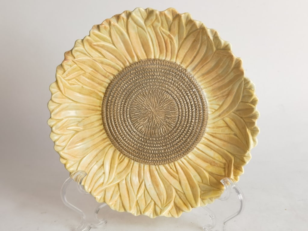 Vintage Fitz & Floyd Porcelain Sunflower Plate (1 of 3)