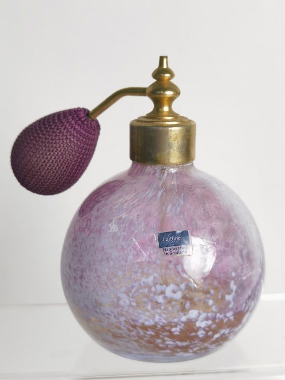 Vintage Caithness Scotland Ornamental Perfume Bott: Vintage Caithness Scotland Ornamental Perfume Bottle, 4.75in