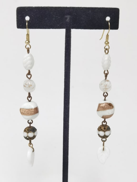 Pr. of Costume Glass Bead Earrings (1 of 2)