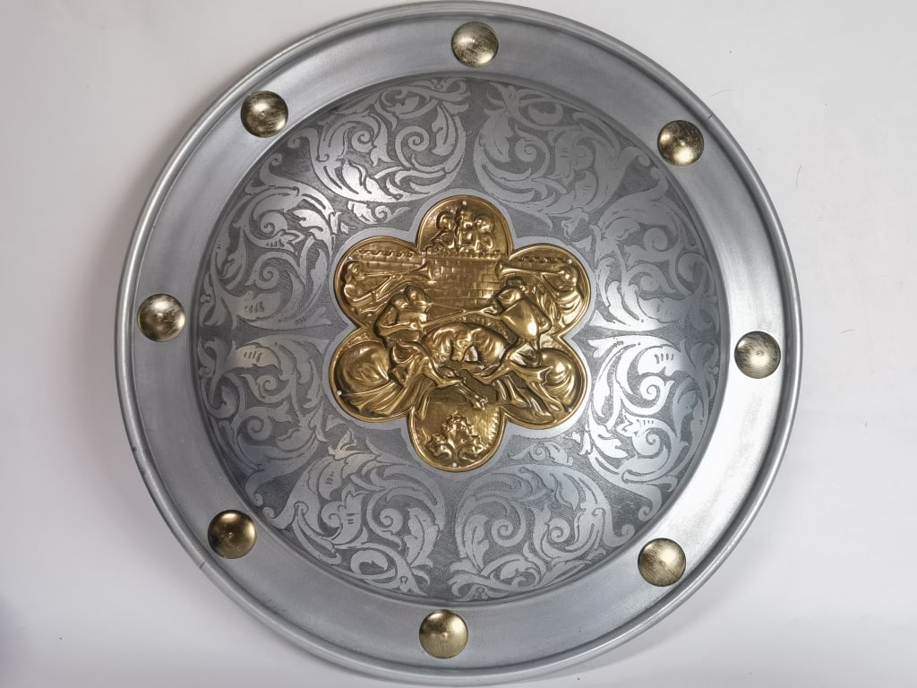 Vintage Collectible Steel Decorative Round Shield (1 of 5)