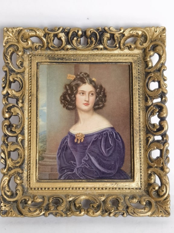 Vintage TMC Printed Portrait in Gilt Metal Frame (1 of 4)