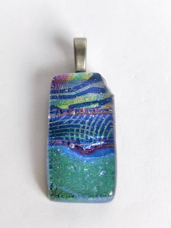 Vintage Murano Italy Glass Pendant: Vintage Murano Italy Glass Pendant, 1.75in