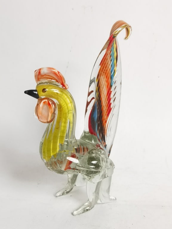 Vintage Murano Italy Art Glass Pheasant: Vintage Murano Italy Art Glass Pheasant, 8in