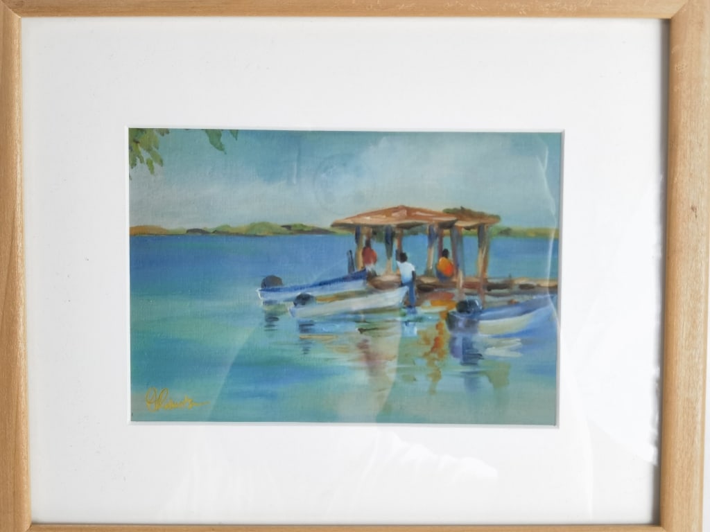 " Gathering" Watercolor Painting,Signed D. Roberts: " Gathering" Watercolor Painting,Signed D. Roberts, 8 7/8in by 10 7/8in
