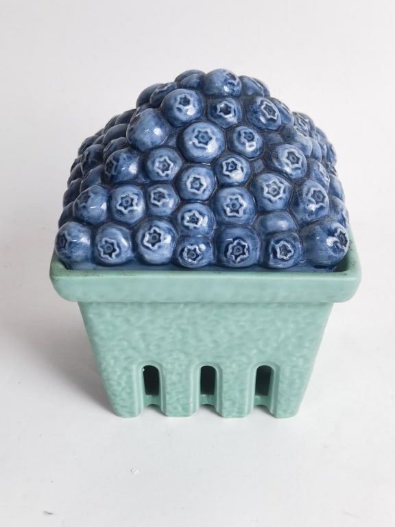 Homeworx by Harry Slatkin Blueberry Candle Holder: Homeworx by Harry Slatkin Blueberry Candle Holder, 6.5in by 5.25in