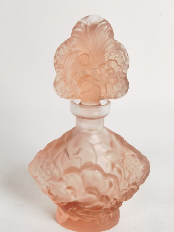 Vintage Murano Italy Controlled Bubble Blue Glass Perfume Bottle (1 of 3)