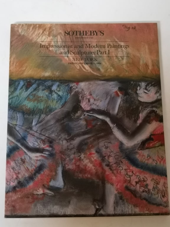 1988 Sotheby's Impressionist and Modern Paintings: 1988 Sotheby's Impressionist and Modern Paintings and Sculpture Part I