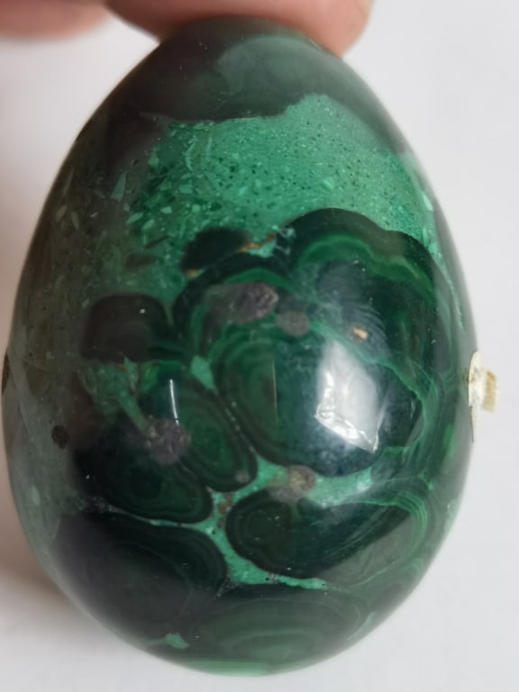 Malachite Carved Egg (1 of 3)