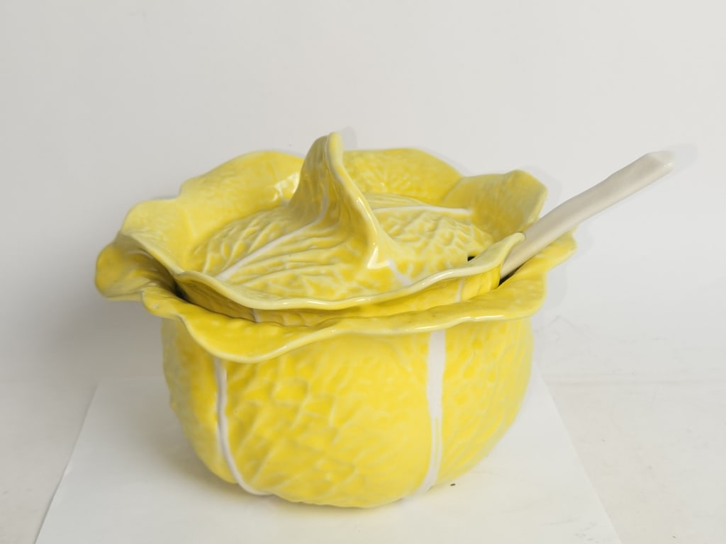 Vintage Secla Portugal Yellow Cabbage Soup Tureen (1 of 7)