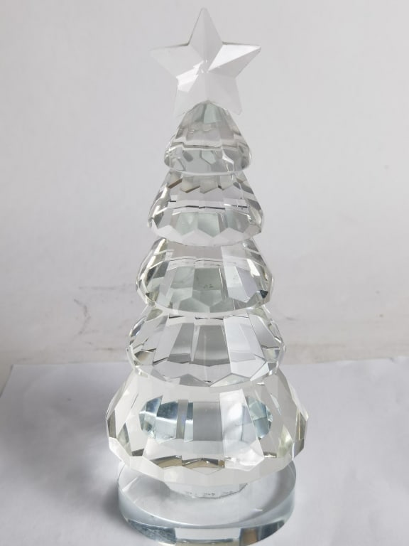 Vintage Crystal Christmas Tree: Vintage Crystal Christmas Tree, 7.75in