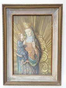 Vintage Virgin Mary and Child Wall Decor