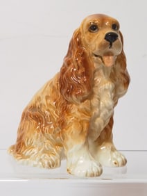 Vintage Hand Painted Porcelain Cocker Spaniel