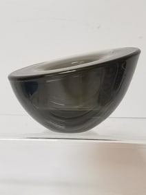Orrefors Sweden Smokey Glass Delight Votive