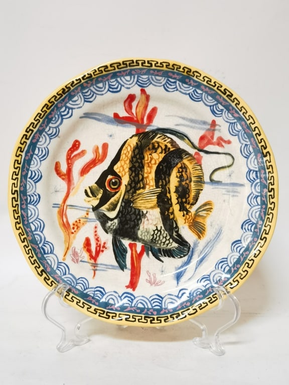 Anthropologie Nathalie Lete Angelfish Plate: Anthropologie Nathalie Lete Angelfish Plate, 10.25in