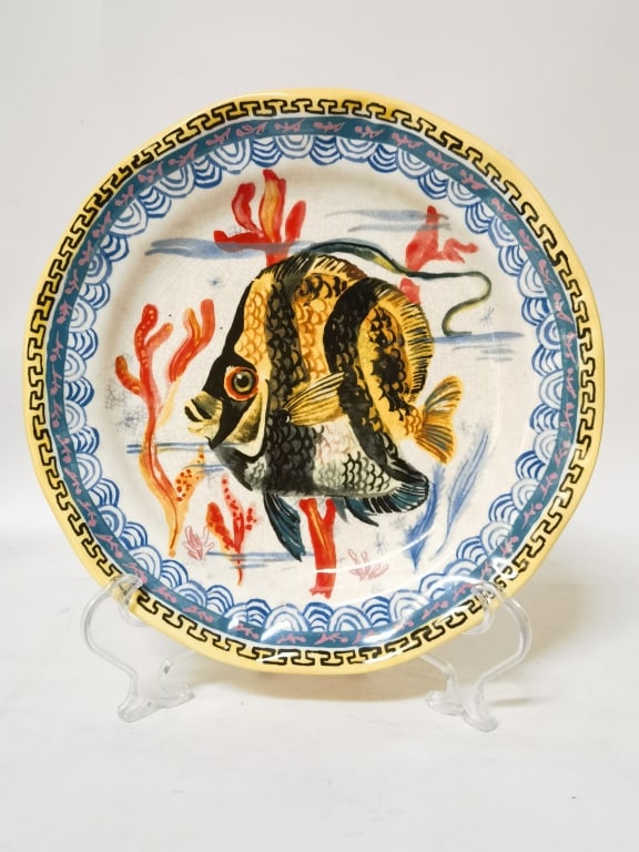 Anthropologie Nathalie Lete Angelfish Plate: Anthropologie Nathalie Lete Angelfish Plate, 10in