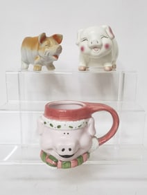 Group of Porcelain Pig Wares