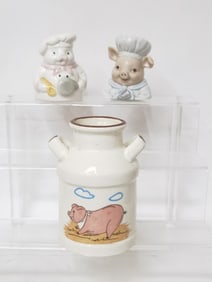Group of Porcelain Pig Wares