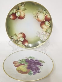 (2) Vintage Bavaria Germany Porcelain Plates