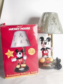 Vintage Mickey Mouse Animated Talking Lamp