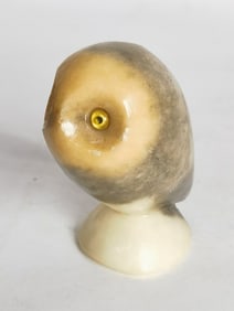 Vintage Italy Hand Carved Marble Owl