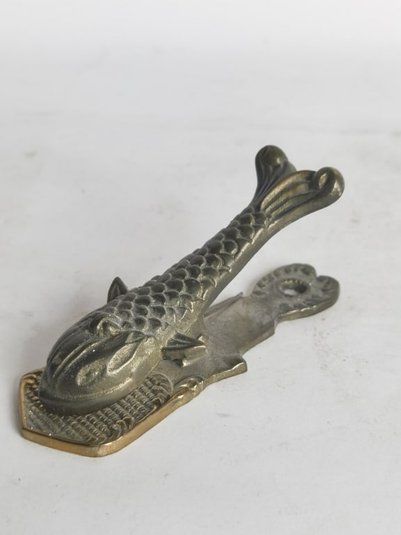 Vintage Solid Brass Loi Fish Paper Clip (1 of 3)