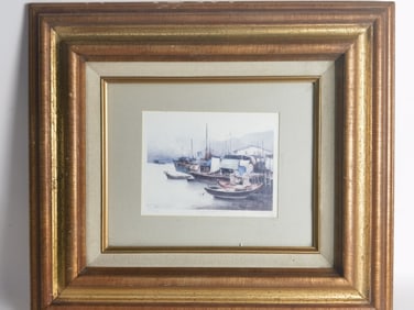 Limited Ed. Peter Chan "Fishing Village" Lithograp