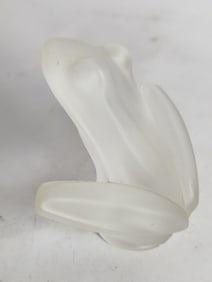Vintage France Frosted Crystal Frog
