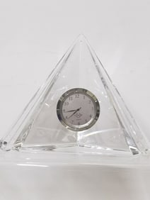 Lennox Crystal Pyramid Table Clock