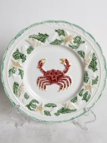 (2) Vintage Bordallo Pinheiro Portugal Majolica Cr