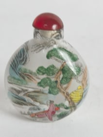 Chinese Reverse Painted Glass Snuff Bottle