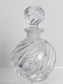 Vintage Ribbed Glass Perfume Bottle