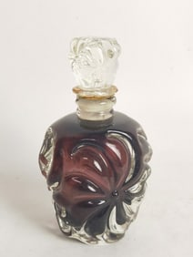Vintage Murano Italy Amethyst Glass Perfume Bottle