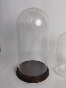 (2) Vintage Glass Domes