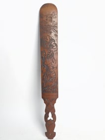 Antique Japanese Bamboo Carved Page Turner