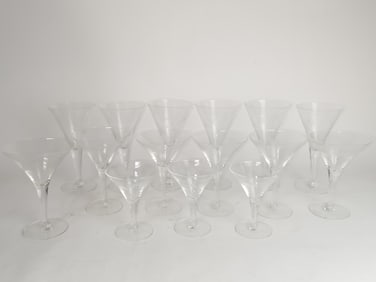(15) Vintage Javit Etched Wheat Wine Glasses