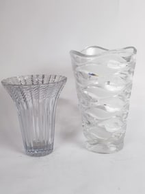 (2) Vintage Crystal Vases