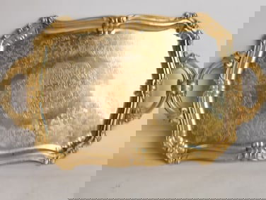 Vintage Italian Gold Plated Serving Tray