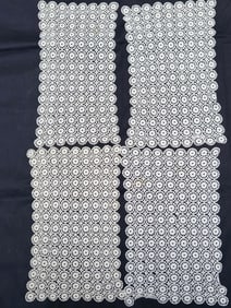 (4) Vintage Eyelet Lace Crochet