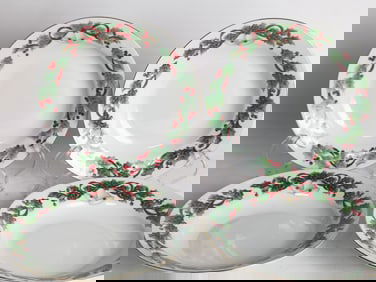 (4) Vintage Sango Noel Christmas Plates