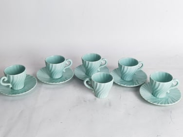 (6) Vintage Franciscan Ware Coronado Cups and Sauc