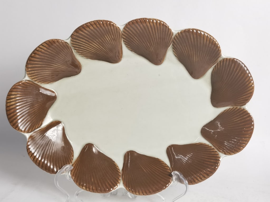 Vintage Fitz and Floyd Hand Painted Shell Platter (1 of 4)