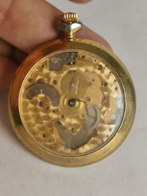 Vintage Andre Rivalle Skeleton Gold Capped Pocket