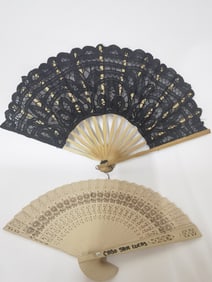 (2) Decorative Folding Fans