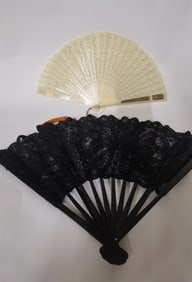 (2) Decorative Folding Fans