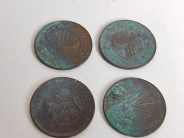 (4) Antique Chinese Bronze Coins