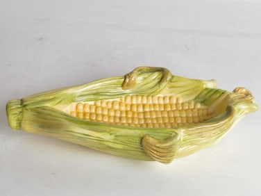 Vintage Figi Porcelain Corn Butter Dish