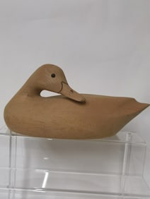 Vintage Wood Carved Duck Decoy