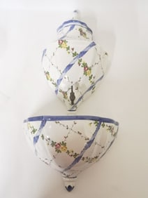 (2) Italian Hand Painted Porcelain Wall Decors