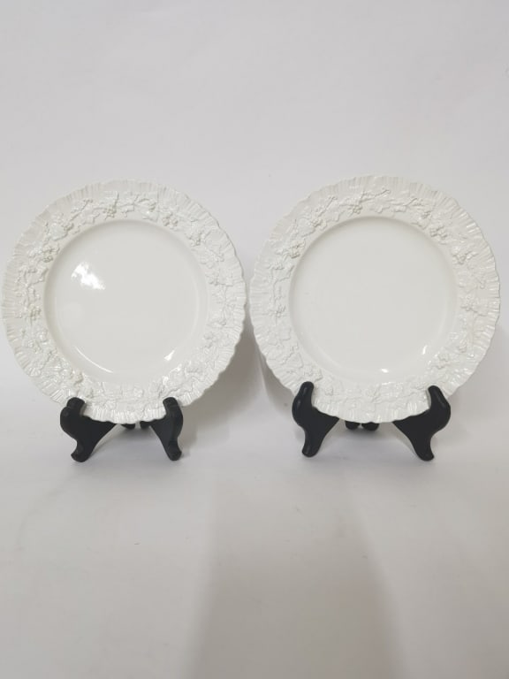 Pr. of Wedgwood Embossed Queens Ware Plates (1 of 3)